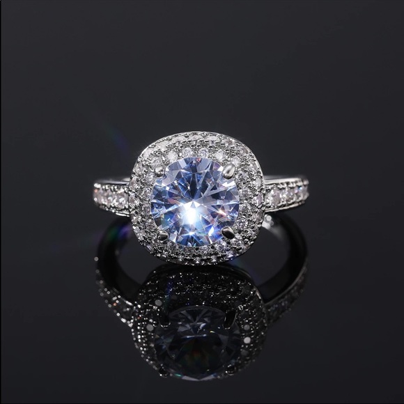 New Women’s 925 Silver Engagement Diamond Ring 💍 - Picture 4 of 6